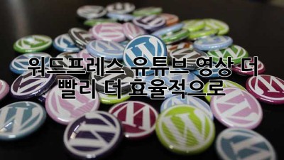 워드프레스 유튜브 영상, 더 빨리! 더 효율적으로! 🚀