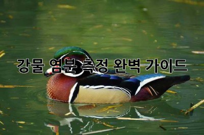 강물 염분 측정: 완벽 가이드