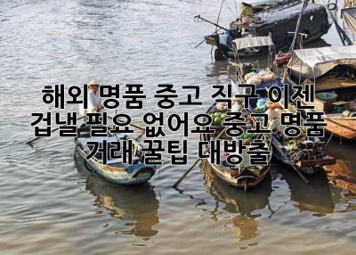 해외 명품 중고 직구? 이젠 겁낼 필요 없어요! 중고 명품 거래 꿀팁 대방출 ✨
