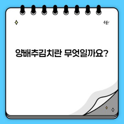 양배추김치 완벽 가이드: 레시피, 효능, 보관법, 그리고 맛있게 먹는 모든 것!