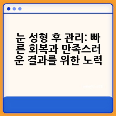눈 성형, 어떤 방법이 나에게 맞을까요?  나에게 꼭 맞는 눈 성형 선택 가이드