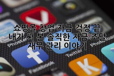 쇼핑몰 창업? 자금 걱정 끝! 내가 써 본 솔직한 자금 조달 & 재무 관리 이야기