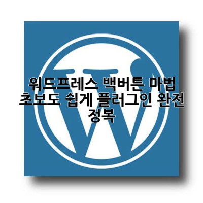 워드프레스 백버튼 마법! 초보도 쉽게 플러그인 완전 정복 ✨