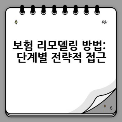 보험 리모델링, 왜 필요하고 어떻게 해야 할까요? 나에게 맞는 보험 설계 찾기