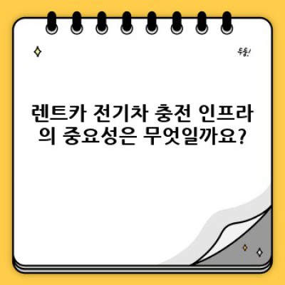 렌트카 전기차 이용 확대: 충전 인프라 구축 현황과 미래 전망