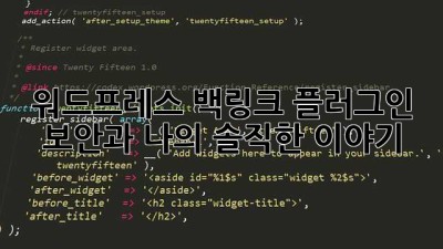 워드프레스 백링크 플러그인? 보안과 나의 솔직한 이야기!