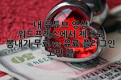 내 유튜브 영상, 워드프레스에서 제대로 뽐내기: 무료 vs 유료 플러그인 고민 끝!