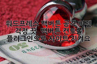 워드프레스 백버튼 공격? 이젠 걱정 끗!  백버튼 컨트롤 플러그인으로 사이트 지켜요!