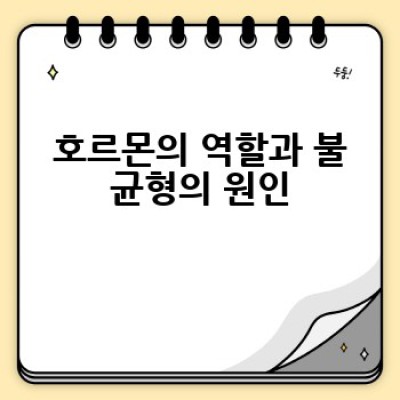 호르몬 균형을 어떻게 맞춰 건강하게 살 수 있을까요?