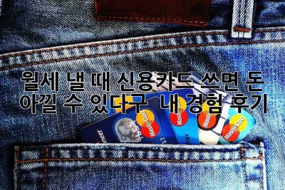 월세 낼 때 신용카드 쓰면 돈 아낄 수 있다구?!  내 경험 후기!