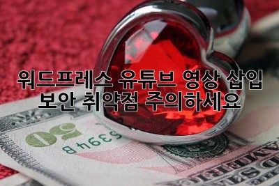 워드프레스 유튜브 영상 삽입? 보안 취약점 주의하세요!