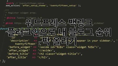 워드프레스 백링크 플러그인으로 내 블로그, 순위 팍! 올리기 🚀
