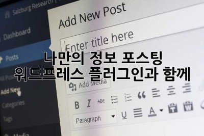 나만의 정보 포스팅, 워드프레스 플러그인과 함께! ✨