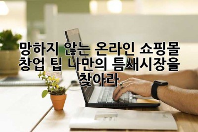 망하지 않는 온라인 쇼핑몰 창업 팁: 나만의 틈새시장을 찾아라!