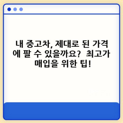 영덕군 남정면 사암리 중고차 매입 후기: 내 차, 제대로 팔았을까?  후회 없는 선택을 위한 완벽 가이드