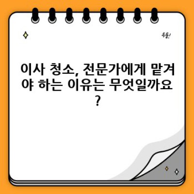이사 청소 끝판왕: 전문 이사청소 인력이 선사하는 깨끗함의 비밀