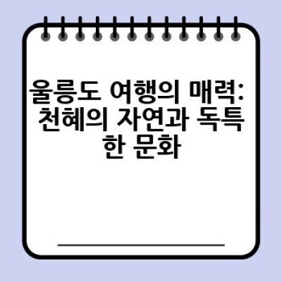 울릉도 여행, 어떻게 계획하고 어디서 즐길까요? 완벽 가이드!
