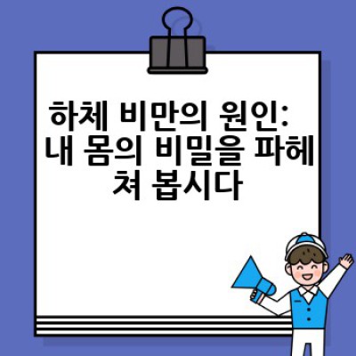 하체 비만, 왜 생기는 걸까요? 그리고 어떻게 빼야 할까요?