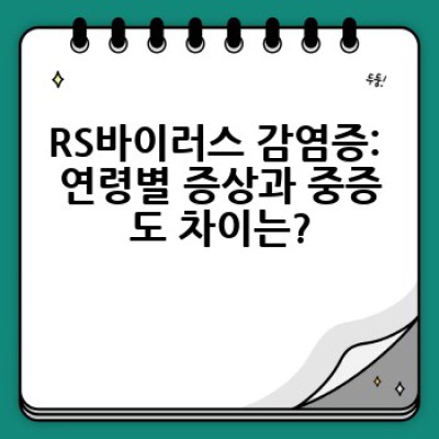 RS바이러스 감염증 완벽 가이드: 증상, 예방, 치료법까지!