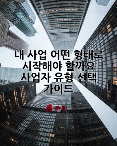 내 사업, 어떤 형태로 시작해야 할까요? 사업자 유형 선택 가이드