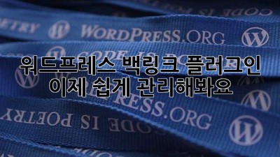 워드프레스 백링크 플러그인, 이제 쉽게 관리해봐요!