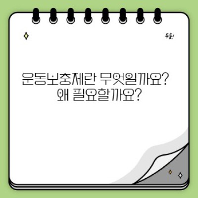 운동보충제 완벽 가이드: 종류, 효과, 부작용, 그리고 현명한 선택