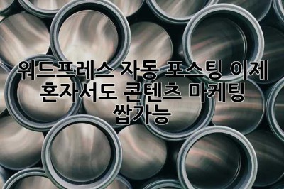 워드프레스 자동 포스팅? 이제 혼자서도 콘텐츠 마케팅 쌉가능!