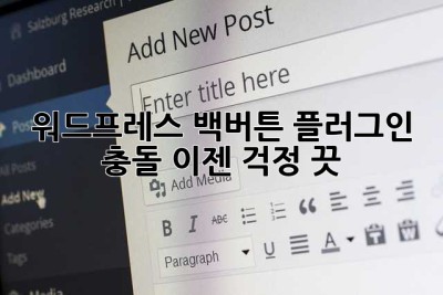 워드프레스 백버튼 플러그인 충돌? 이젠 걱정 끗! 😉