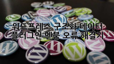 워드프레스 구조화 데이터 플러그인, 멘붕 오류 해결기!