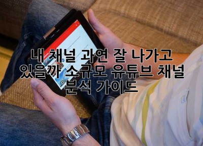 내 채널, 과연 잘 나가고 있을까? 소규모 유튜브 채널 분석 가이드