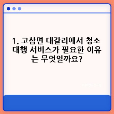 경기도 안성시 고삼면 대갈리 청소 대행 서비스: 깨끗한 공간, 편리한 생활