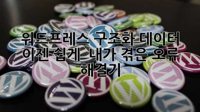 워드프레스 구조화 데이터, 이젠 쉽게!  내가 겪은 오류 해결기