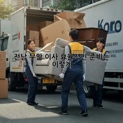 전남 무안 이사, 효율적인 준비는 이렇게!